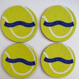 American Express Tennis Coaster Set of 4 New